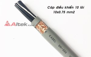 Cáp điều khiển Altek kabel 10 lõi 0,5mm2 có lưới chống nhiễu