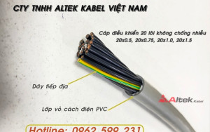 Cáp điều khiển Altek kabel 20 lõi 1,0mm2 không chống nhiễu