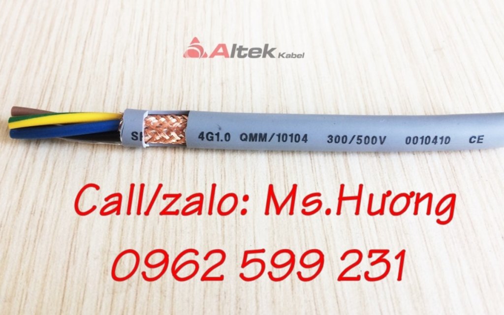 Cáp điều khiển Altek kabel 4 lõi 0,5mm2 Có lưới chống nhiễu