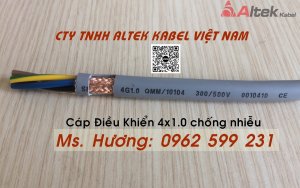 Cáp điều khiển Altek kabel 4 lõi 0,75mm2 Có lưới chống nhiễu