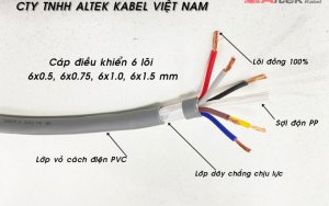 Cáp điều khiển Altek kabel 6 lõi 0,75mm2 không chống nhiễu