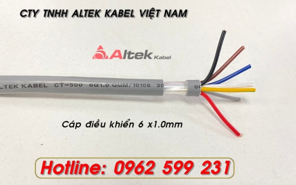 Cáp điều khiển Altek kabel 6 lõi 1,0mm2 không chống nhiễu