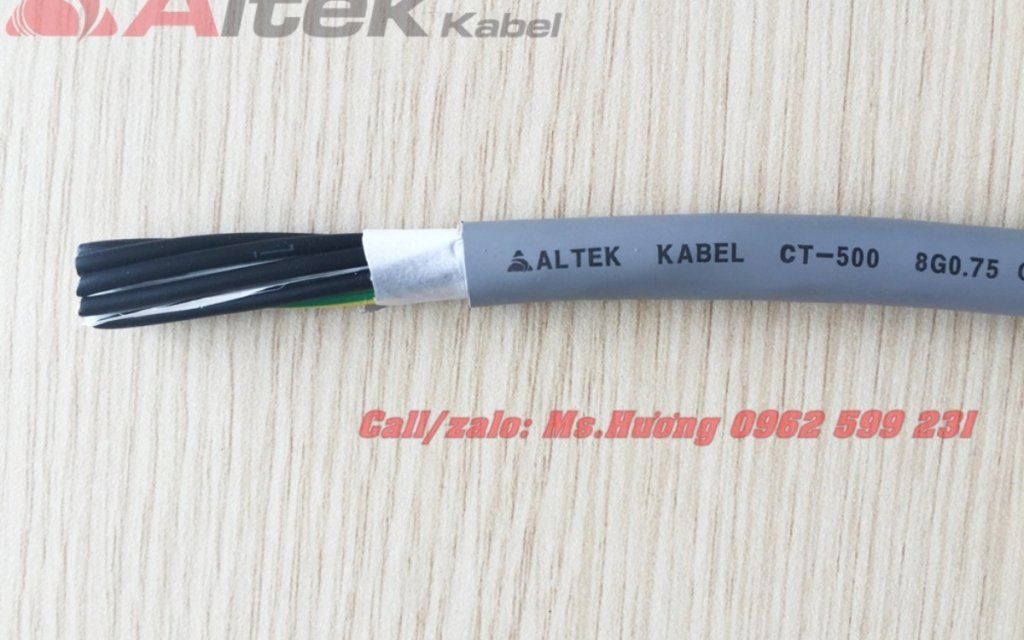 Cáp điều khiển Altek kabel 8 lõi 1,0mm2 không chống nhiễu