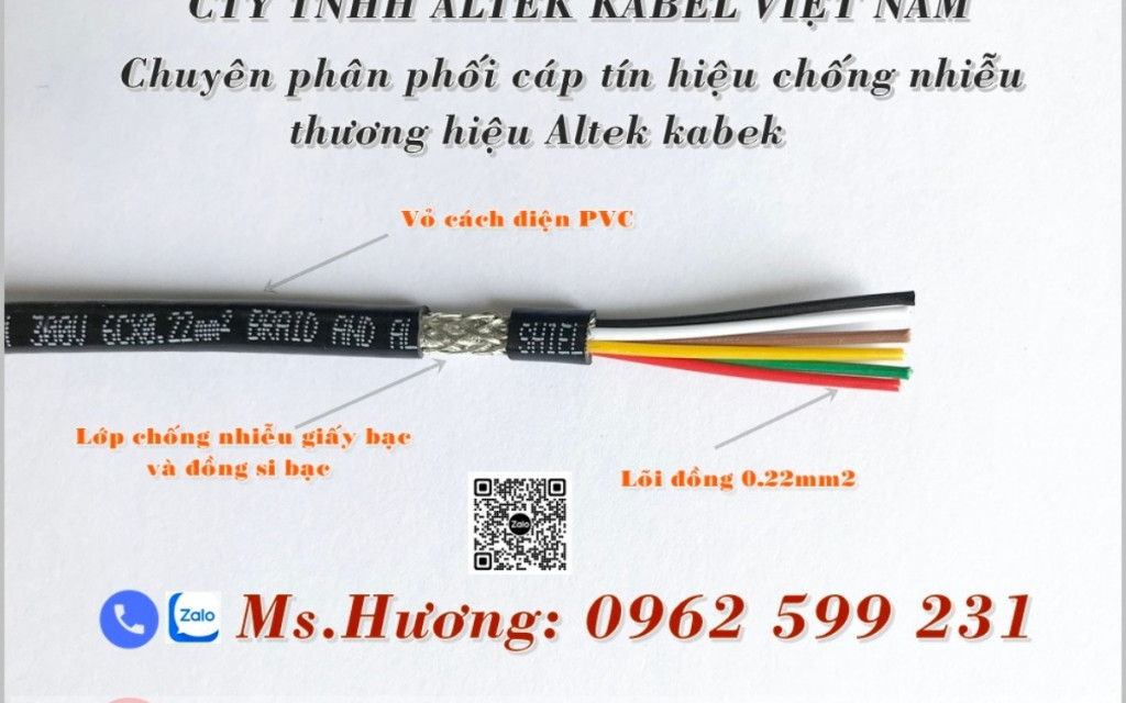 Cáp tín hiệu chống nhiễu Altek kabel 6Cx0,22 mm2