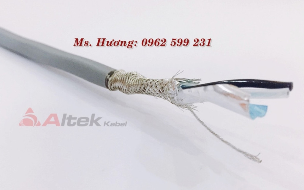 Cáp tín hiệu vặn xoắn Altek kabel 1 Pair 16AWG + Shield 2 lớp chống nhiễu