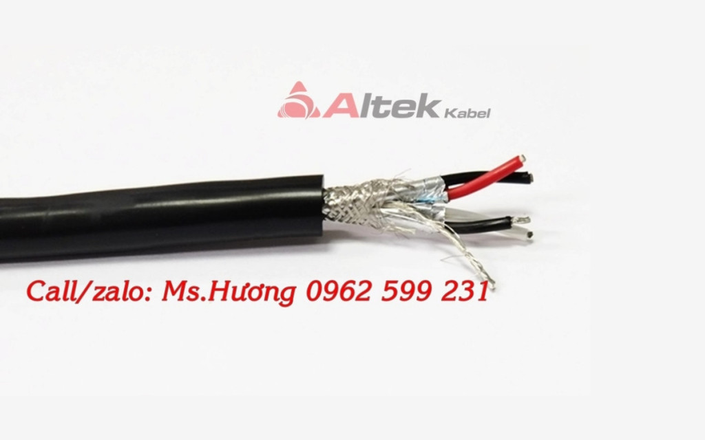 Cáp tín hiệu vắn xoắn Altek kabel 2 lớp chống nhiễu RS485 1 Pair 18AWG