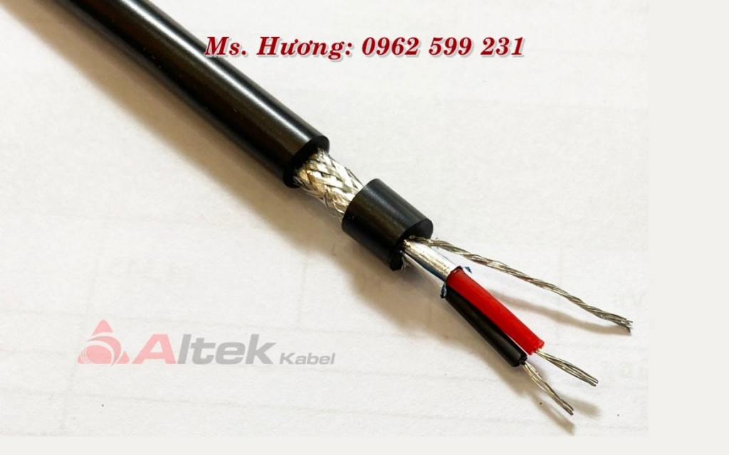 Cáp tín hiệu vắn xoắn Altek kabel 2 lớp chống nhiễu RS485 2 Pair 18AWG