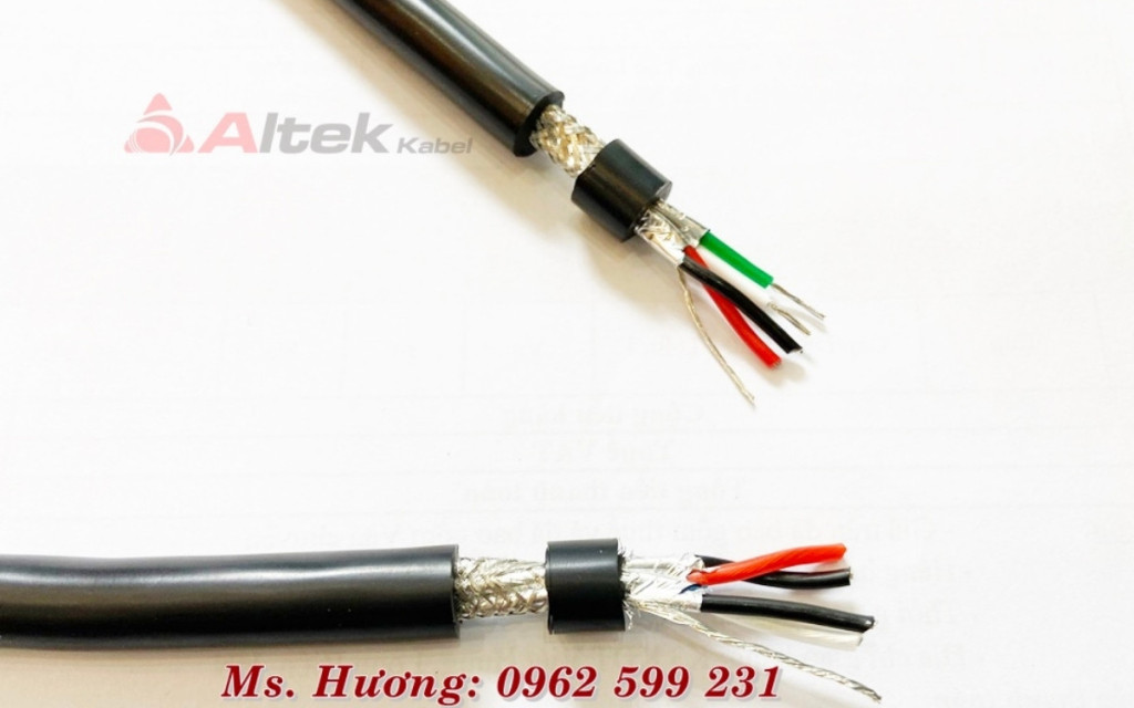 Cáp tín hiệu vắn xoắn Altek kabel 2 lớp chống nhiễu RS485 2 Pair 24AWG