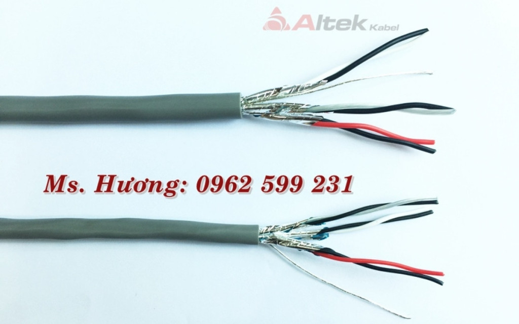 Cáp tín hiệu vặn xoắn Altek kabel 3 Pair 16AWG + AL Foil 1 lớp chống nhiễu