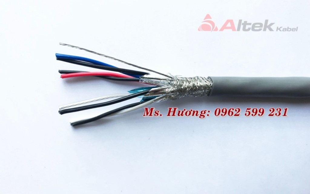 Cáp tín hiệu vặn xoắn Altek kabel 4 Pair 20AWG + Shield 2 lớp chống nhiễu