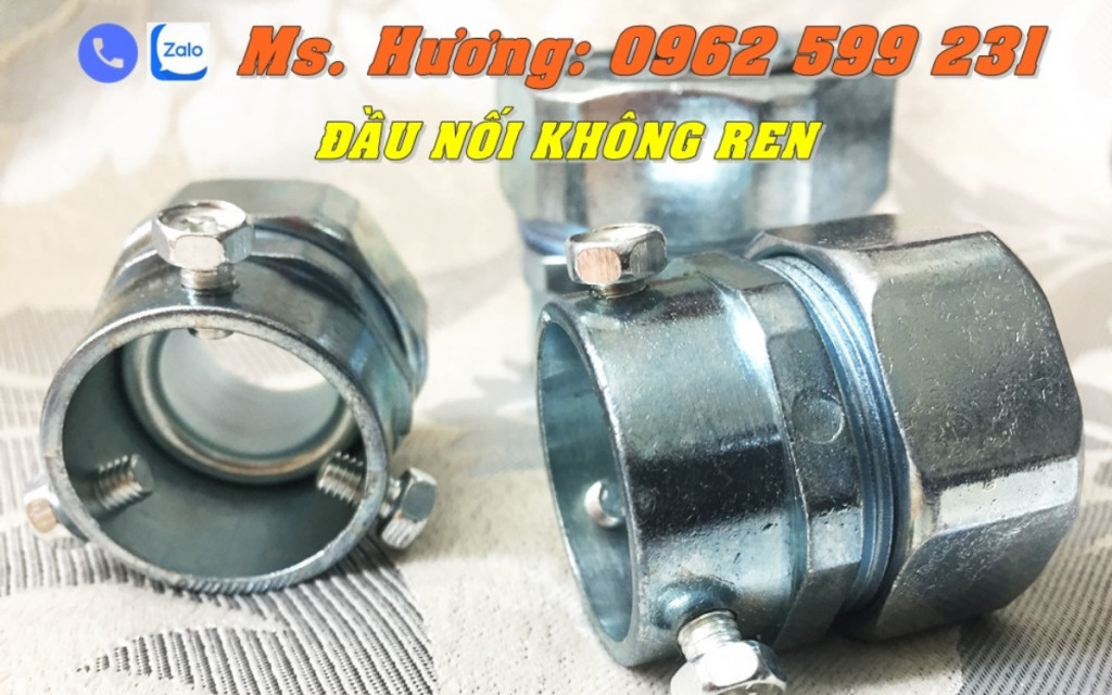 Đầu nối ống kẽm không răng Phi 1