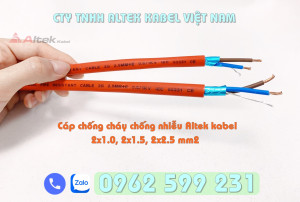 Cáp chống cháy Altek kabel 2 Core x 2,5 + AL + E có chống nhiễu